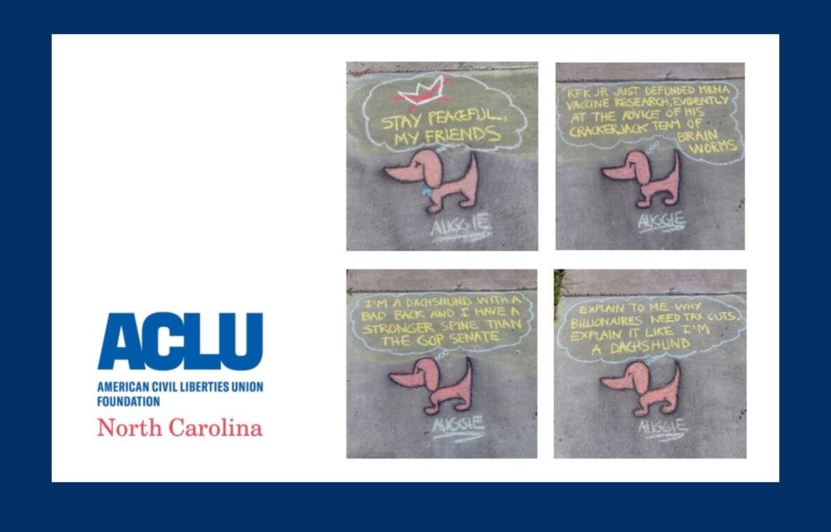 Some of Virginia Harding's chalk drawings included in a letter to city of Asheville officials.