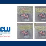 Some of Virginia Harding's chalk drawings included in a letter to city of Asheville officials.