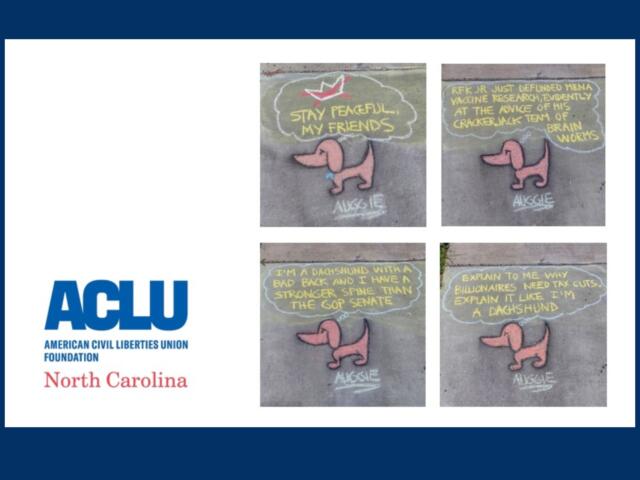 Some of Virginia Harding's chalk drawings included in a letter to city of Asheville officials.