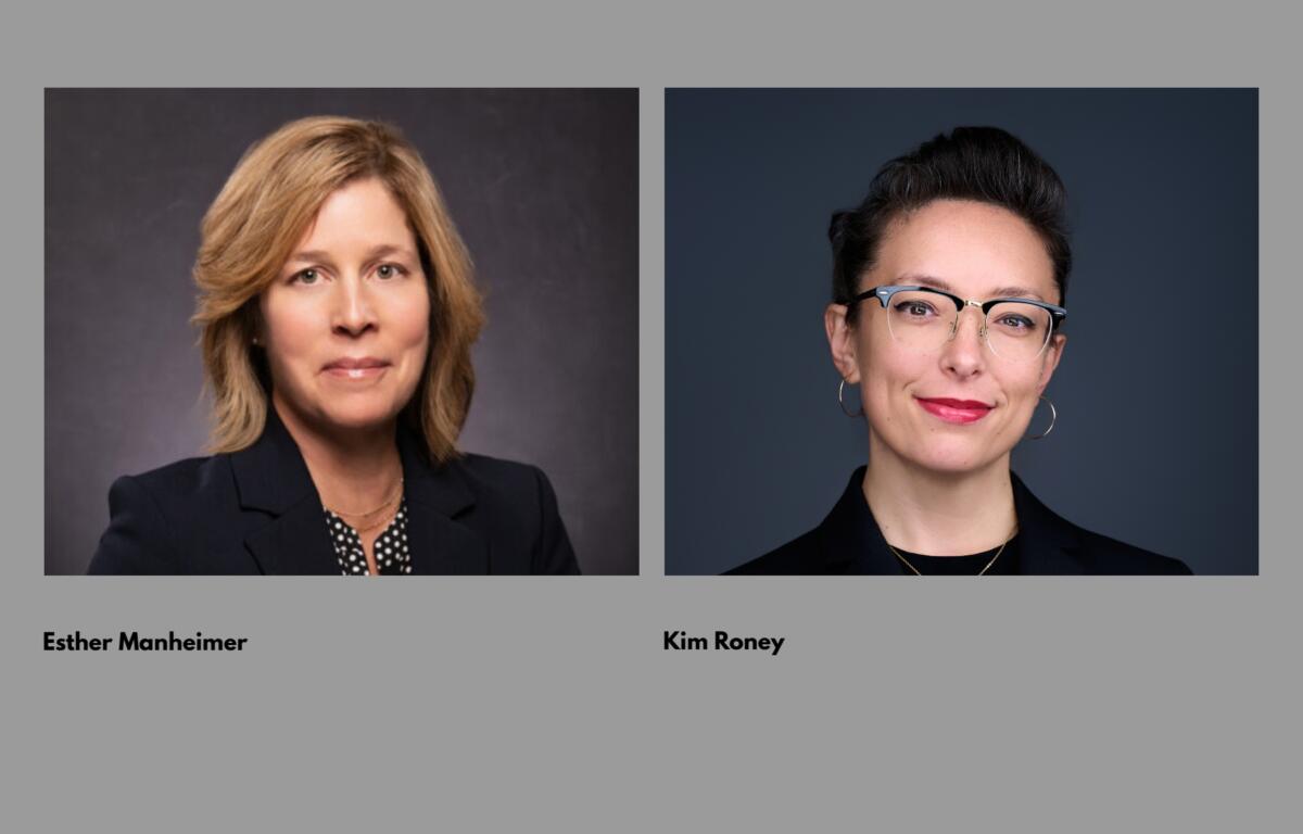 Esther Manheimer and Kim Roney