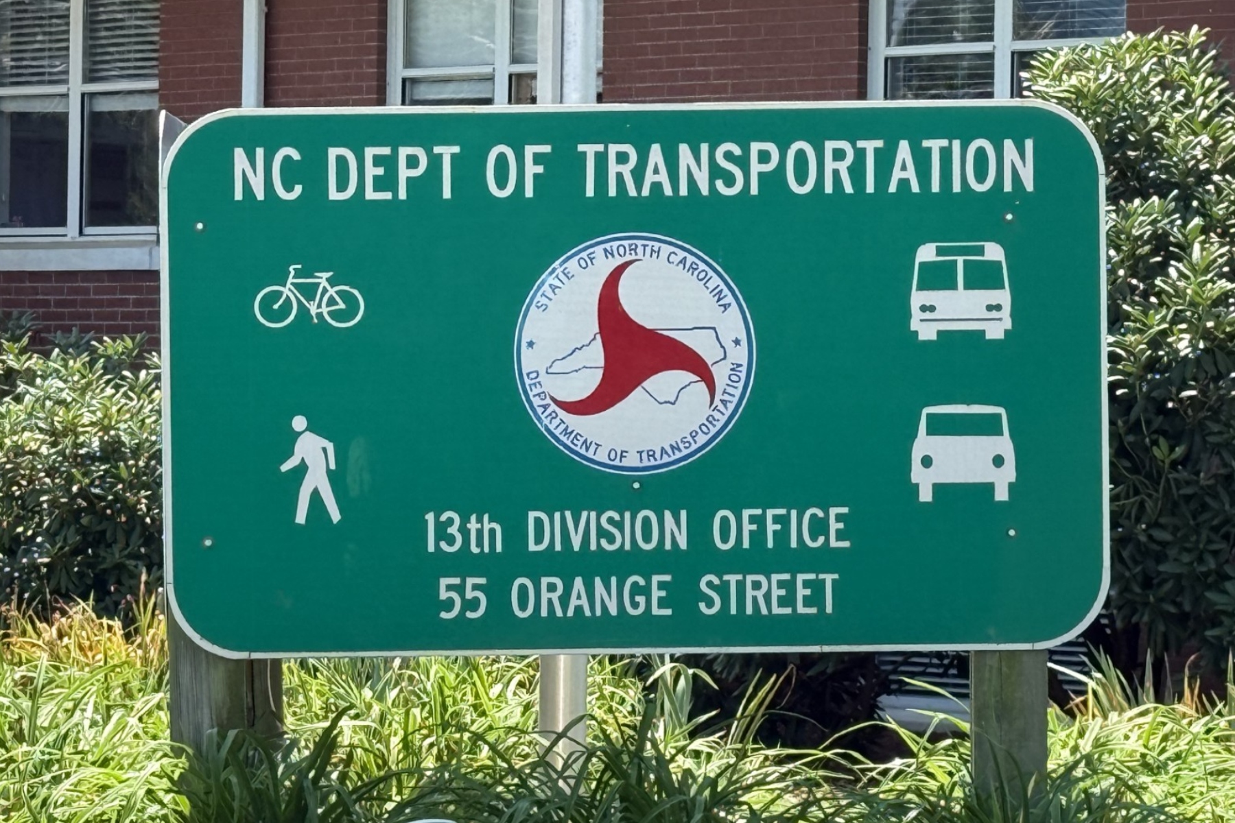 NCDOT sign