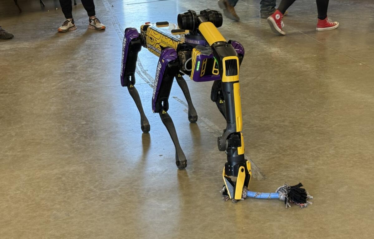 Western Carolina University uses a Boston Dynamics “Spot” robot, nicknamed “Catabot,” in its College of Engineering and Technology.