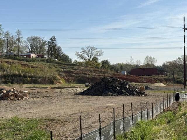 Site work underway off Smokey Park Highway near Brookside Circle.