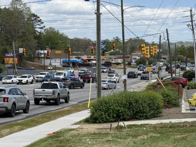 The intersection of Patton Avenue and New Leicester Highway is one of the busiest in Asheville.
