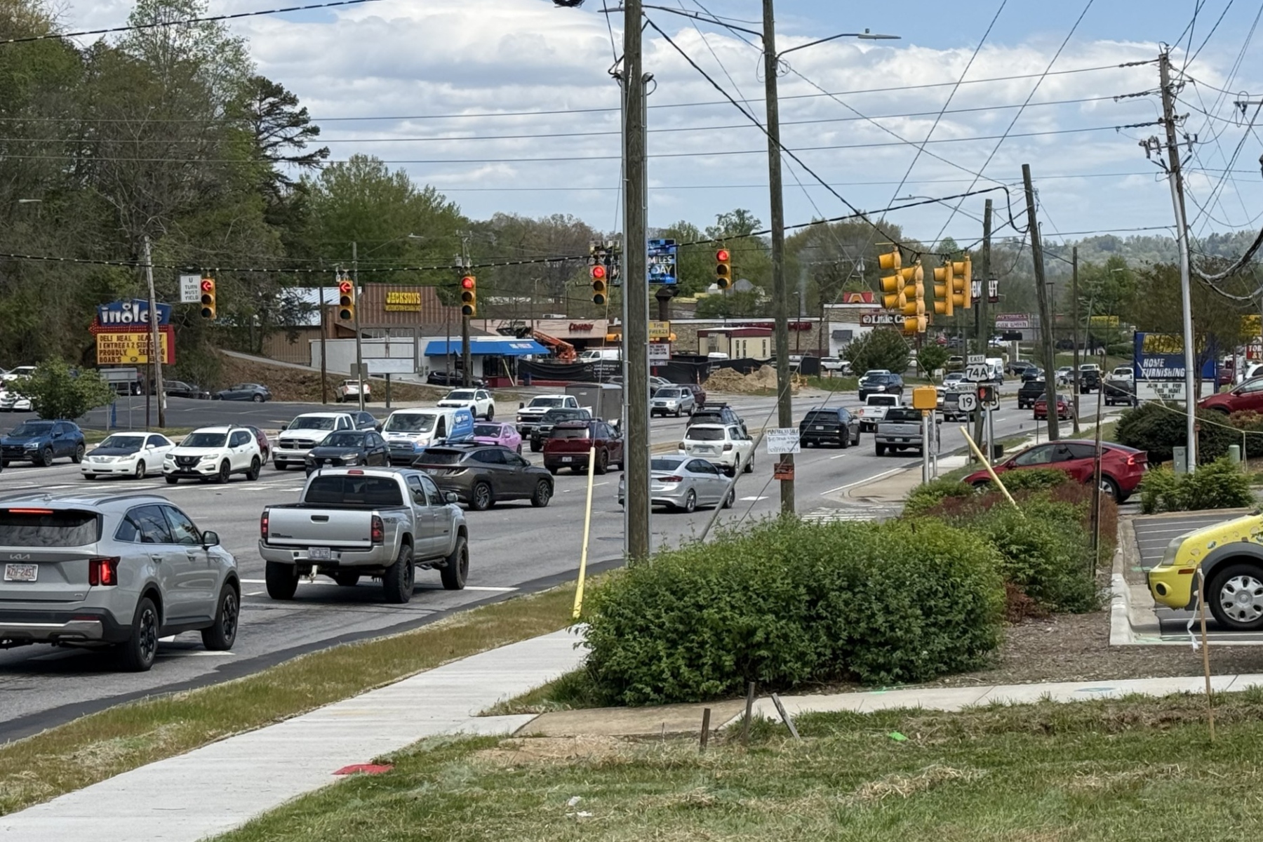 The intersection of Patton Avenue and New Leicester Highway is one of the busiest in Asheville.