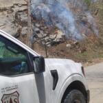 Smoldering fire activity on the Cold Springs Fire (Photo credit: U.S. Forest Service/Jamie Arjona)