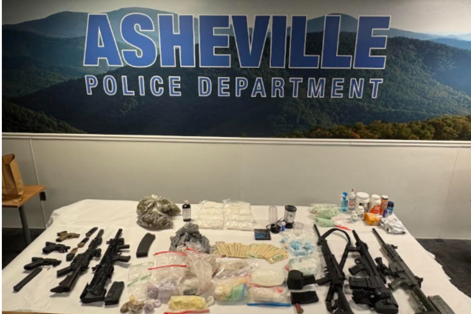 Asheville police seized about 16.865 pounds of suspected fentanyl and cocaine, along with an additional 0.86 pounds of pressed fentanyl in a recent arrest.