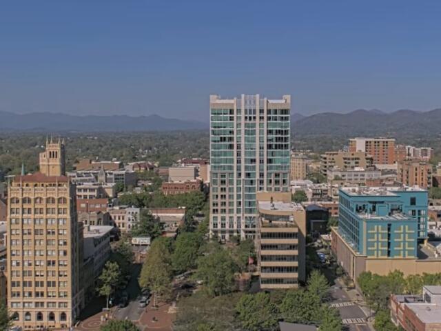 View of downtown Asheville from the Buncombe County Courthouse