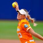 FILE - Tennessee starting pitcher/relief pitcher Karlyn Pickens (23) during an NCAA softball Women's College World Series game, Thursday, May 29, 2025 in Oklahoma City. (AP Photo/Vera Nieuwenhuis,File)