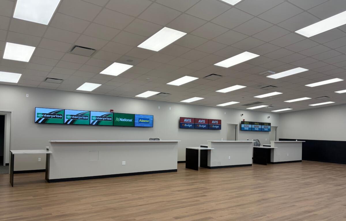 Travelers at Asheville Regional Airport will begin using new rental car counters on May 20 as part of the ongoing AVL Forward expansion project