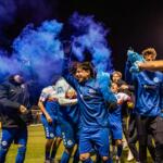 Asheville City SC celebrates its opening-round upset against the Greenville Triumph in the US Open Cup.