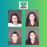828 News Now logo above a 2x2 grid of four mugshots of women on a teal-to-green gradient background.