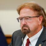 FILE - Rep. Chuck Edwards, R-N.C, listens to testimony as the House Judiciary Subcommittee on Oversight holds a field hearing in Charlotte, N.C., Sept. 29, 2025. (AP Photo/Nell Redmond, File)