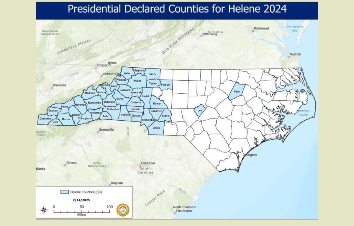Helene counties