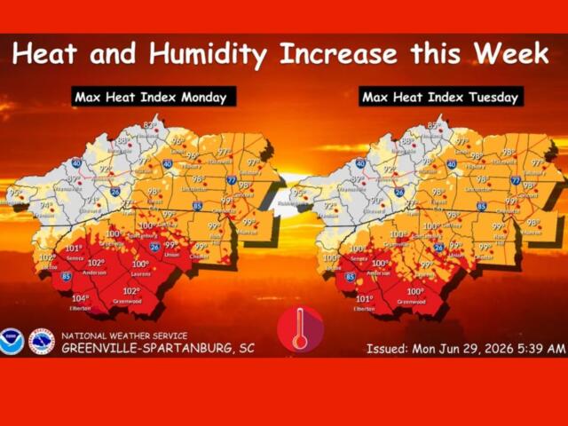 Western North Carolina is in for a stretch of hot, humid weather this week