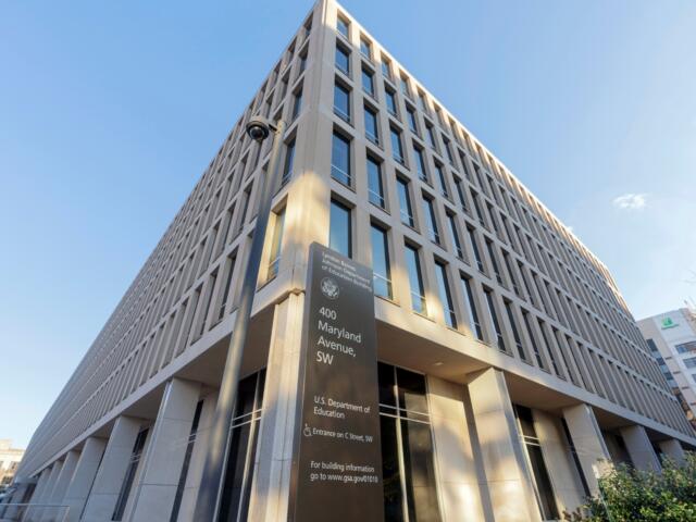 FILE - The U.S. Department of Education building is photographed in Washington, Dec. 3, 2024. (AP Photo/Jose Luis Magana, File)