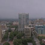A view from the Buncombe County Courthouse web camera Friday morning.
