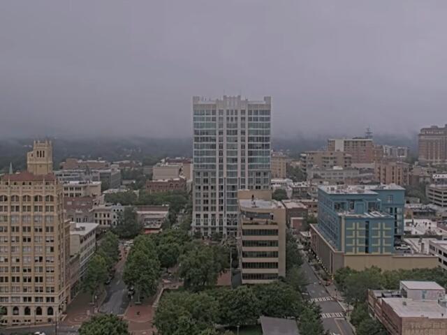 A view from the Buncombe County Courthouse web camera Friday morning.