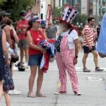 People gather in Asheville's South Slope on Saturday, July 4, 2026, to celebrate Independence Day