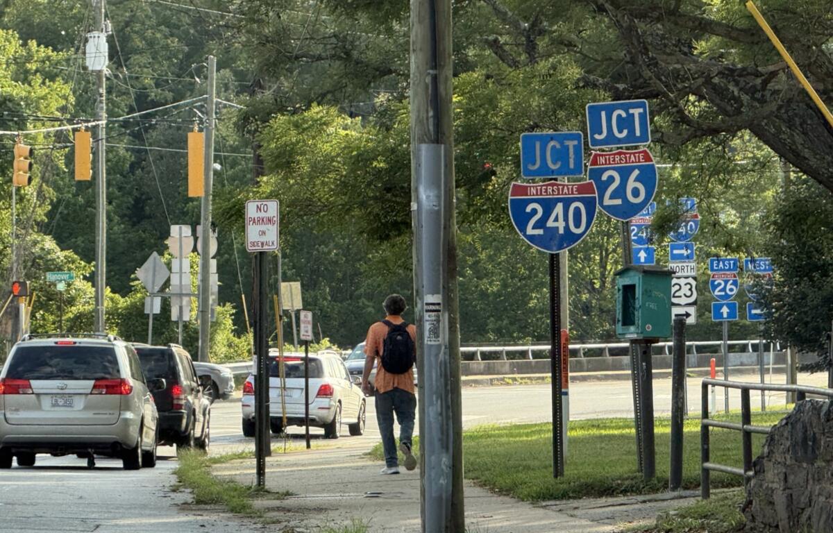 One of the I-26 Connector project's key areas of activity remains the Haywood Road bridge over I-26 and Interstate 240.