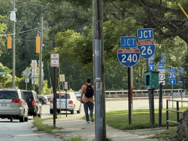 One of the I-26 Connector project's key areas of activity remains the Haywood Road bridge over I-26 and Interstate 240.