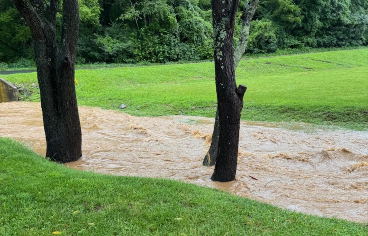 Flooding off Old Leicester Highway in the Juno area.