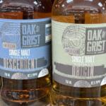Bottles of Oak & Grist Distilling Co. spirits sit on a shelf at a local retailer. The Black Mountain distillery says it is working to address changes required by town officials related to whiskey barrel storage.