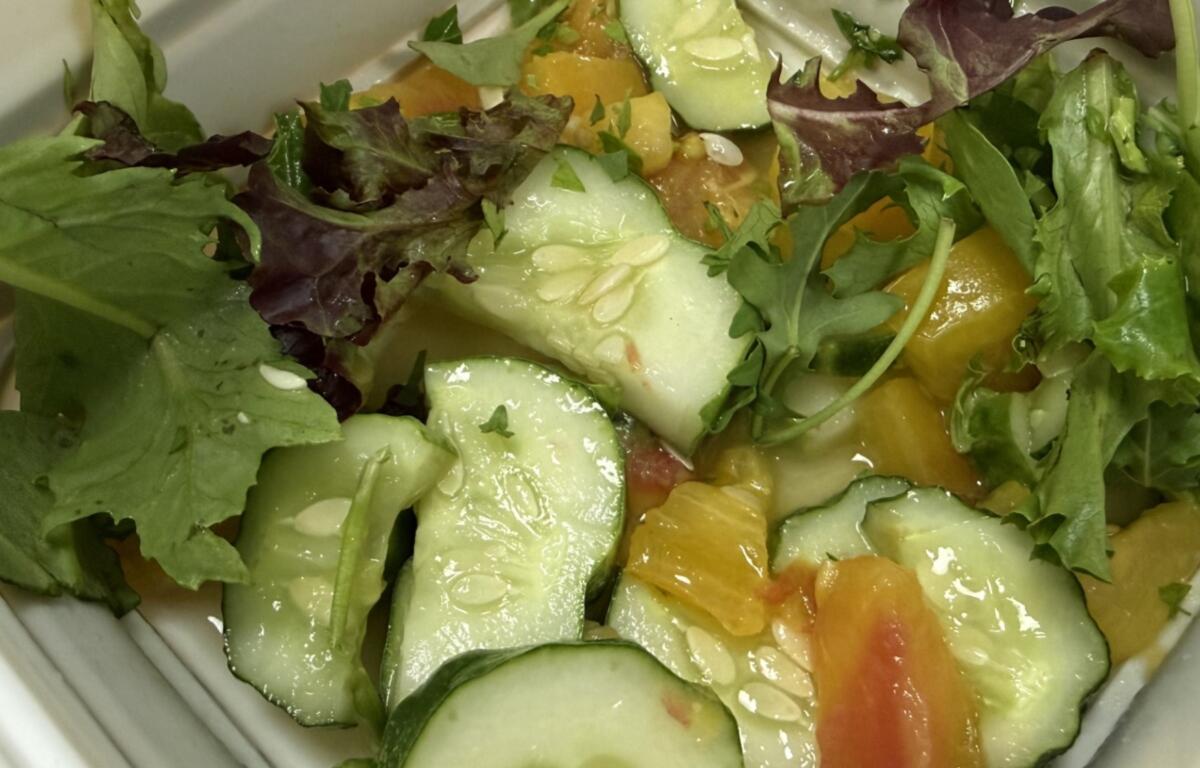 A fresh salad made with raw fruits and vegetables. Health officials are urging residents to wash produce thoroughly and consider cooking it when possible as North Carolina tracks a rise in cyclosporiasis cases, including four confirmed cases in Buncombe County.