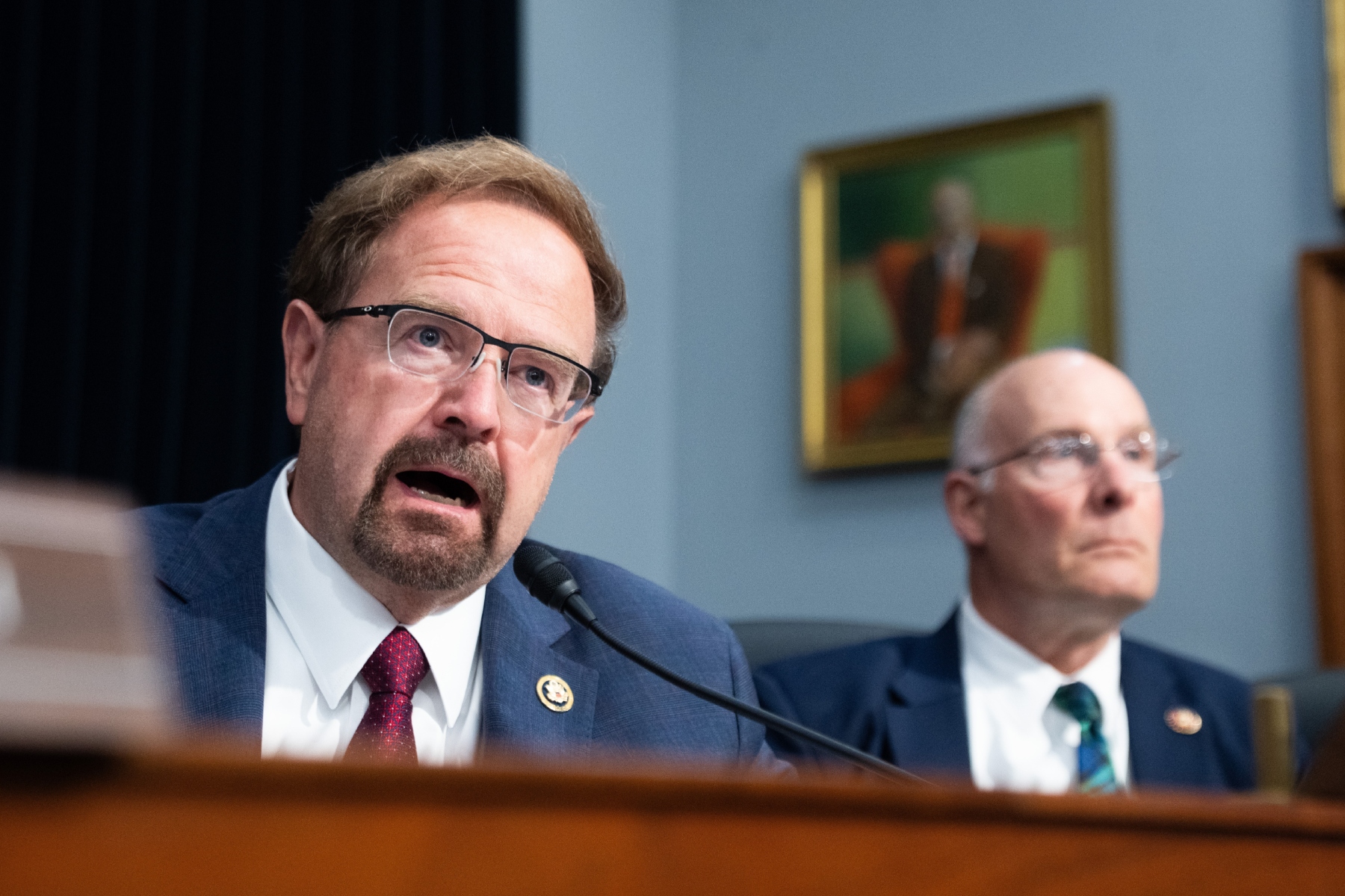 Rep. Chuck Edwards, R-N.C., asks questions following Secretary of State Marco Rubio's testimony before the House Appropriations Committee, Tuesday, June 2, 2026 in Washington. (AP Photo/Allison Robbert)