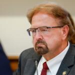 FILE - Rep. Chuck Edwards, R-N.C., listens to testimony as the House Judiciary Subcommittee on Oversight holds a field hearing on violent crime in Charlotte, N.C., Sept. 29, 2025. (AP Photo/Nell Redmond, File)