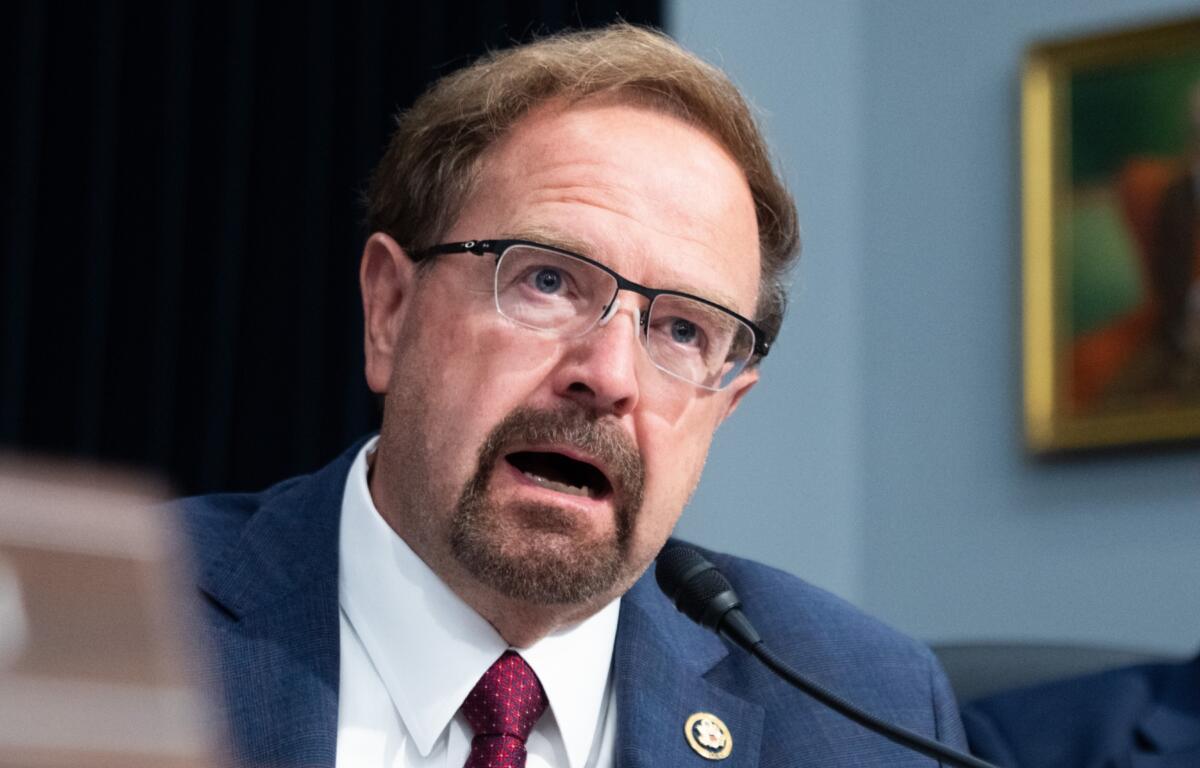 FILE - Rep. Chuck Edwards, R-N.C., asks questions before the House Appropriations Committee, June 2, 2026, in Washington. (AP Photo/Allison Robbert, File)