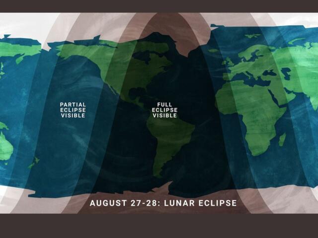 Viewing areas for the August 2026 lunar eclipse.