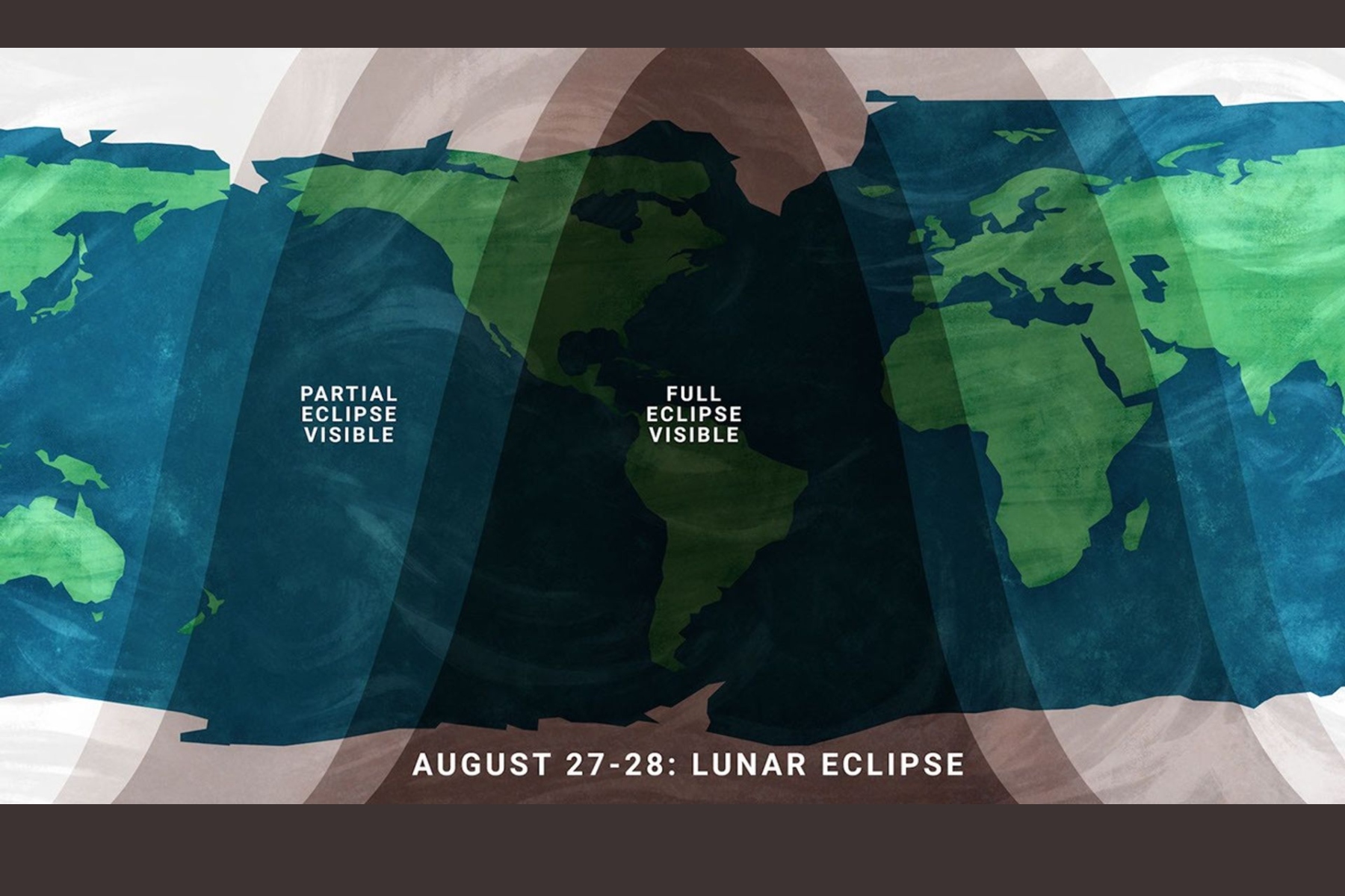Viewing areas for the August 2026 lunar eclipse.