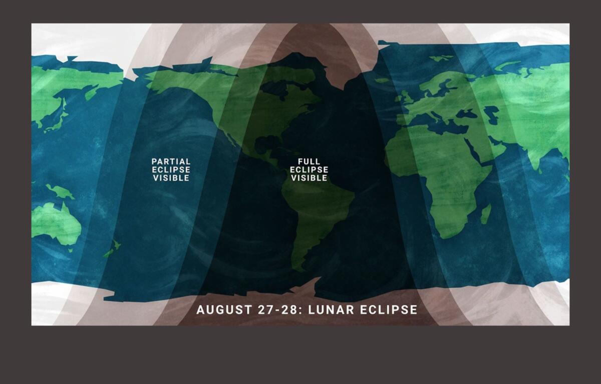 Viewing areas for the August 2026 lunar eclipse.