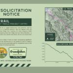 A map shows the planned alignment of Trail C2, one of the largest components of the Old Fort Trails Project in Pisgah National Forest near Old Fort.