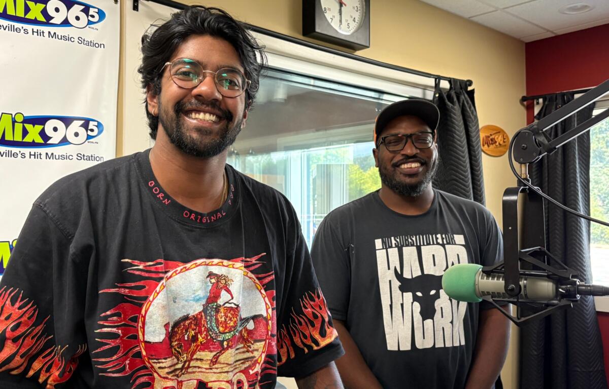 Ezra Parashar, Safe Shelter's development specialist, and Christian Chambers, the organization's executive director.