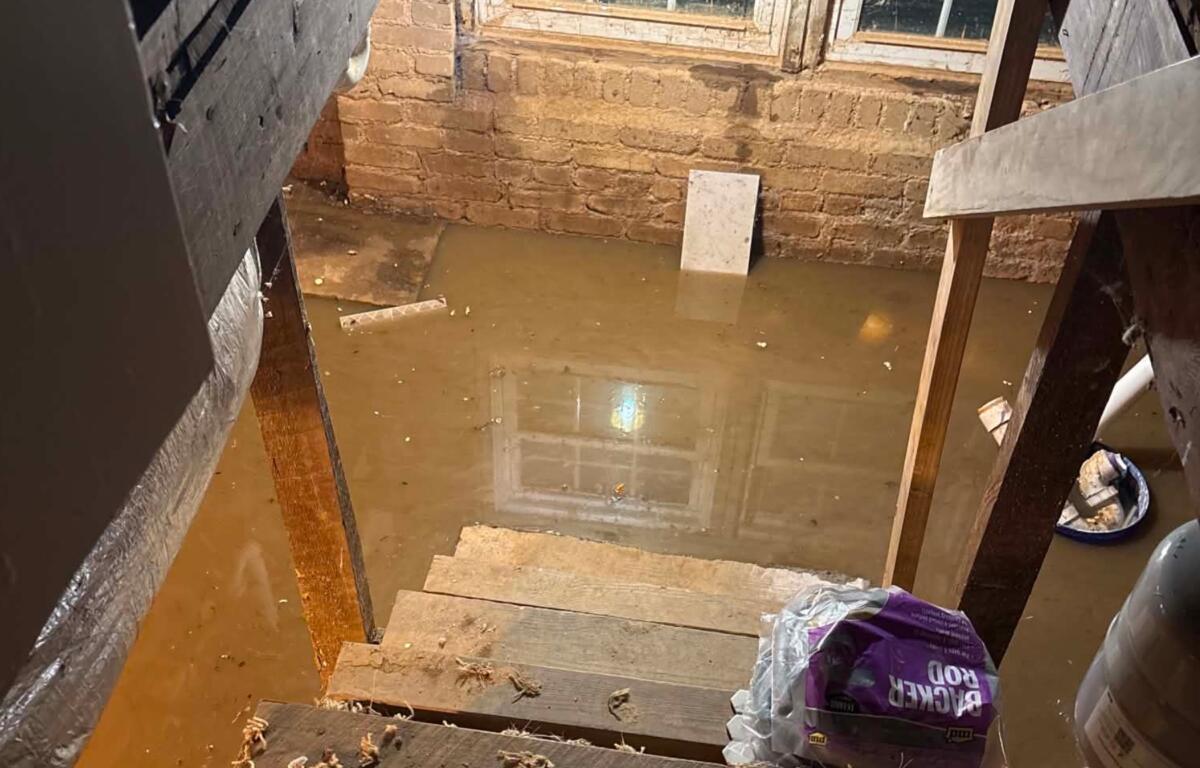 Flooding fills the basement of Jess and Jeff Fager's Swannanoa home following recent heavy rains. The Fagers say their basement has taken on a foot or more of water during separate storms in recent weeks.