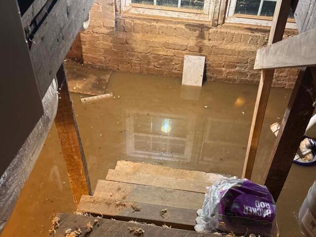 Flooding fills the basement of Jess and Jeff Fager's Swannanoa home following recent heavy rains. The Fagers say their basement has taken on a foot or more of water during separate storms in recent weeks.