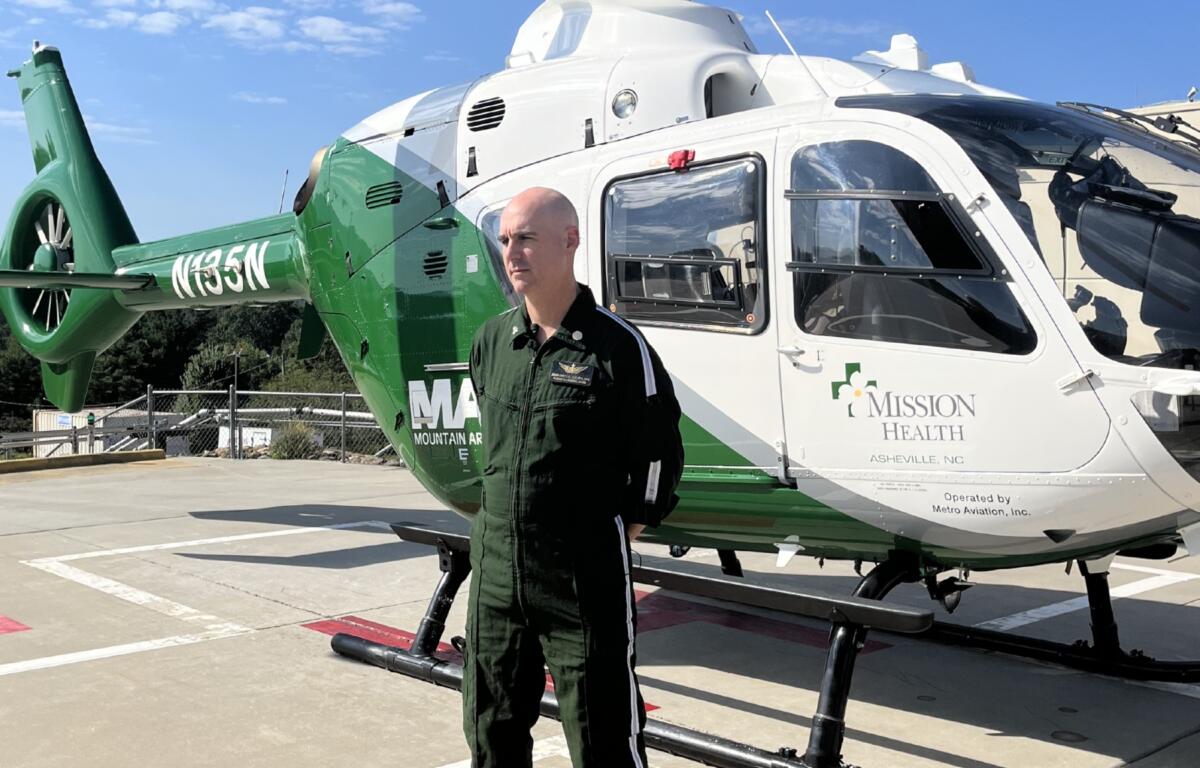 MAMA flight paramedic John Carrico has logged roughly 1,100 patient flights during nearly 12 years with the medical airlift service.