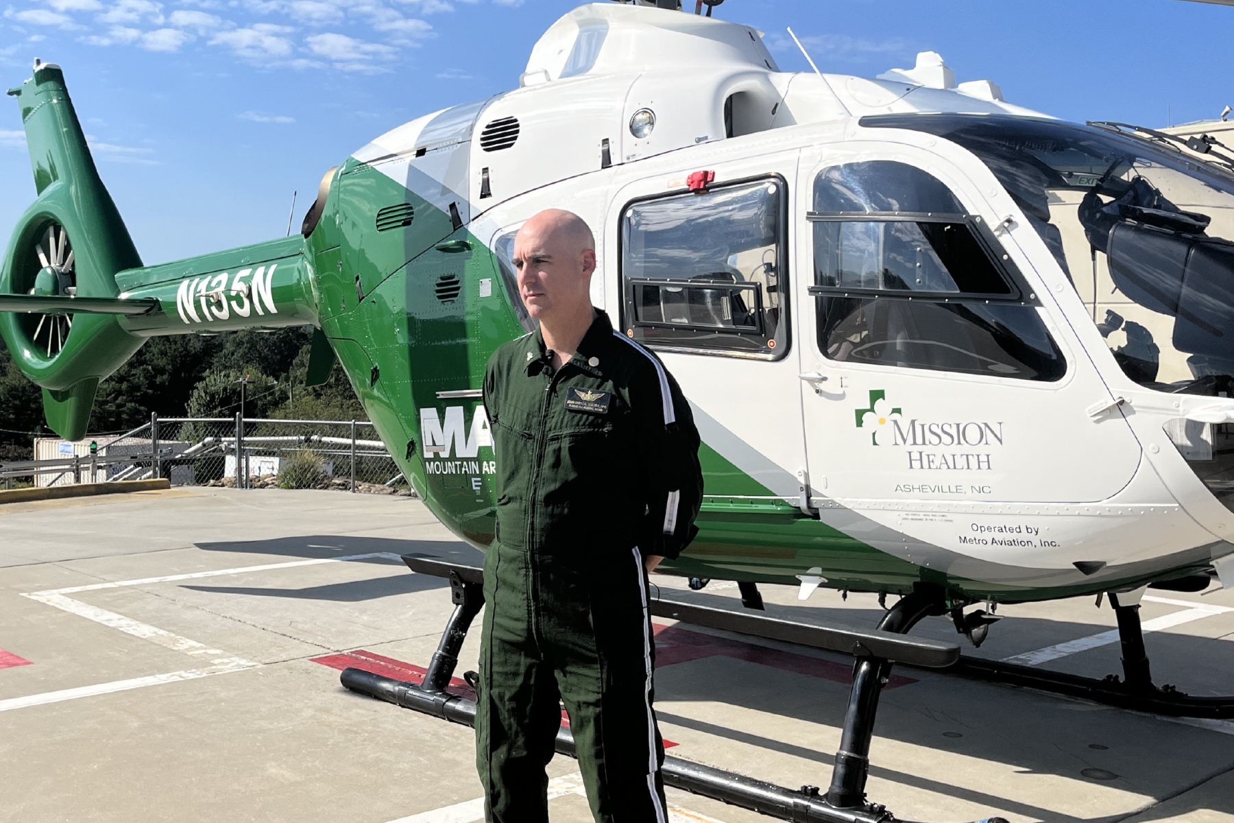 MAMA flight paramedic John Carrico has logged roughly 1,100 patient flights during nearly 12 years with the medical airlift service.