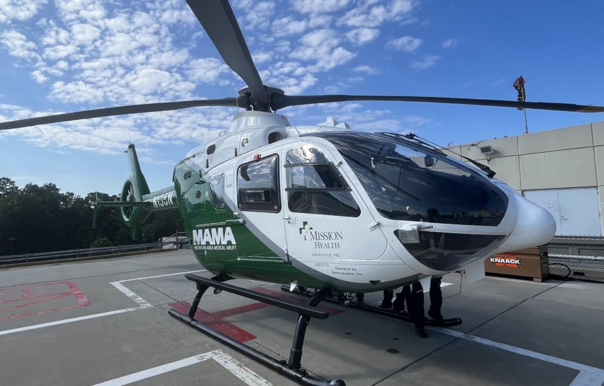 Mountain Area Medical Airlift’s helicopter is ready for another flight from its Western North Carolina base. MAMA, which began service in 1986, is marking 40 years of transporting critically ill patients across the region.