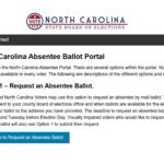 North Carolina voters can request an absentee ballot through the State Board of Elections' online portal. The deadline for most voters to request a ballot for the Nov. 3 general election is 5 p.m. Tuesday, Oct. 20. (Screenshot/North Carolina State Board of Elections)