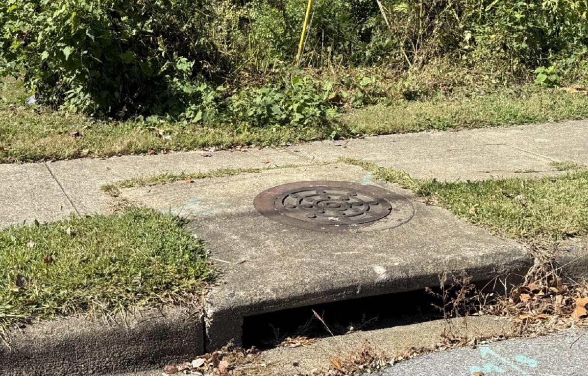 A storm drain along Congress Street near Choctaw Park in Asheville. The city is spending $900,000 on the first phase of a stormwater system assessment, beginning with the Nasty Branch watershed.