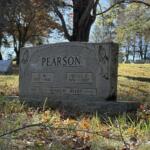 Edward Walton Pearson Sr., who helped establish West Asheville's Burton Street neighborhood, is buried alongside family members at Violet Hill Cemetery in Asheville. His wife, Annis, and daughter Iola Pearson Byers are also memorialized on the headstone.