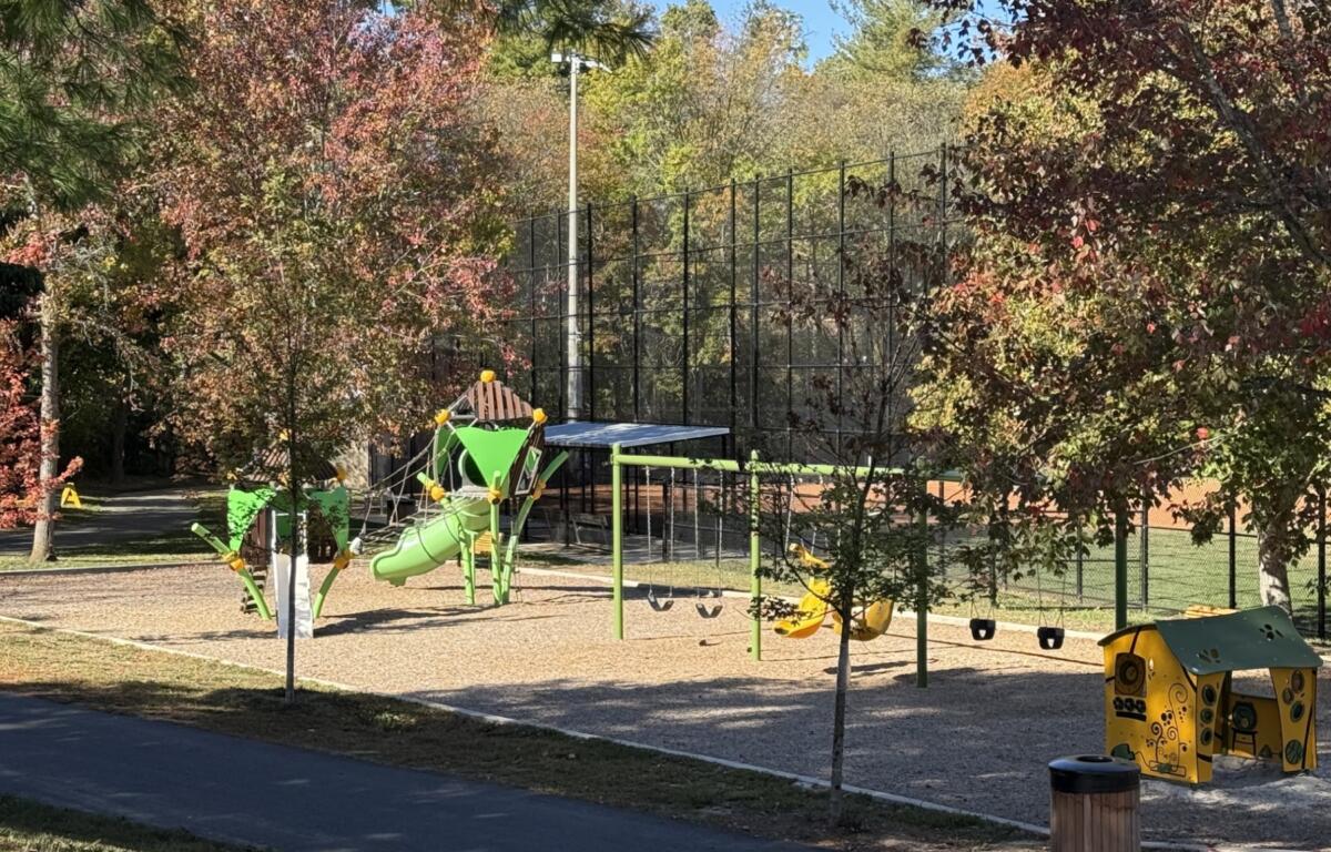 The playground at Asheville's Weaver Park sits beside the baseball field, where city officials say repairs are expected to be completed by the end of December. Council members raised concerns about the $800,000 park renovation during an Oct. 22 agenda briefing.