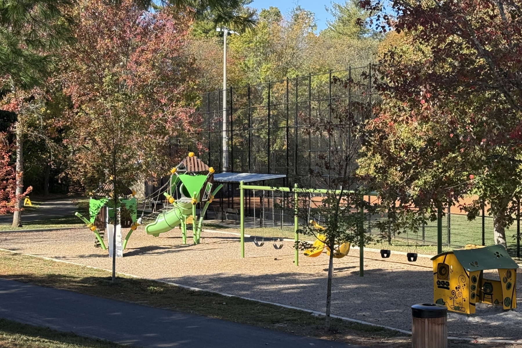 The playground at Asheville's Weaver Park sits beside the baseball field, where city officials say repairs are expected to be completed by the end of December. Council members raised concerns about the $800,000 park renovation during an Oct. 22 agenda briefing.