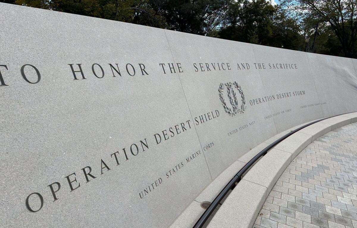 The Desert Shield and Desert Storm Memorial, which was the brainchild of Waynesville's Scott Stump, was dedicated on Oct. 24 in Washington, D.C.